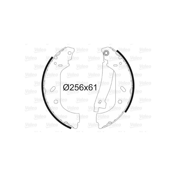 Bromsbackar, sats, Bakaxel Valeo 562552 VALEO
