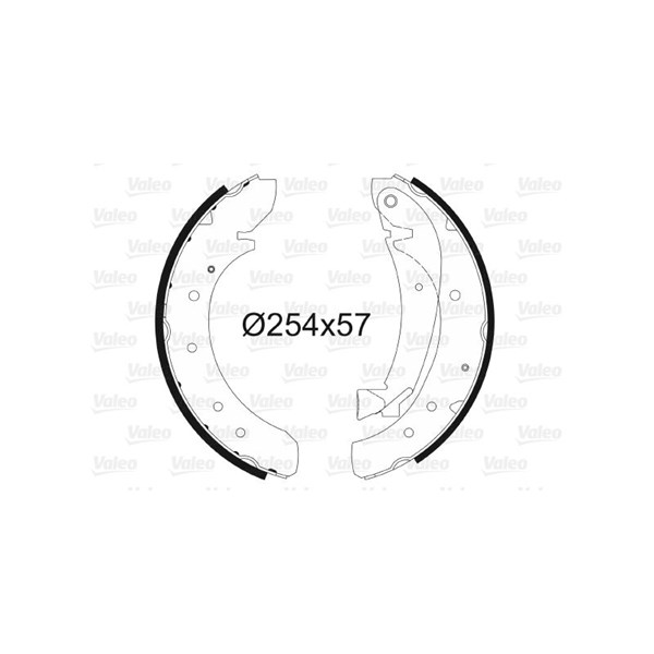 Bromsbackar, sats, Bakaxel Valeo 562627 VALEO Bromsbackar, sats, Bakaxel Valeo 562627 VALEO