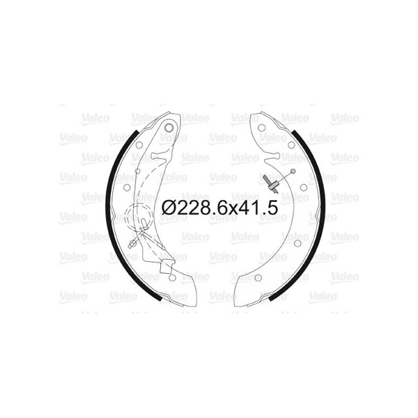 Bromsbackar, sats, Bakaxel Valeo 562634 VALEO
