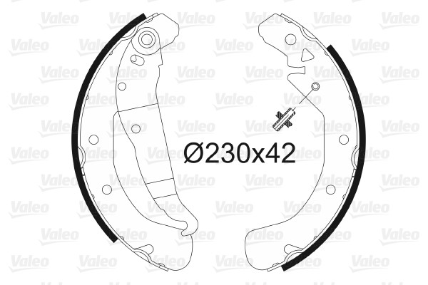 Bromsbackar, sats, Bakaxel Valeo 562640 VALEO