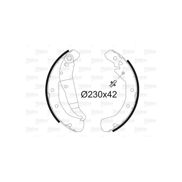 Bromsbackar, sats, Bakaxel Valeo 562640 VALEO Bromsbackar, sats, Bakaxel Valeo 562640 VALEO