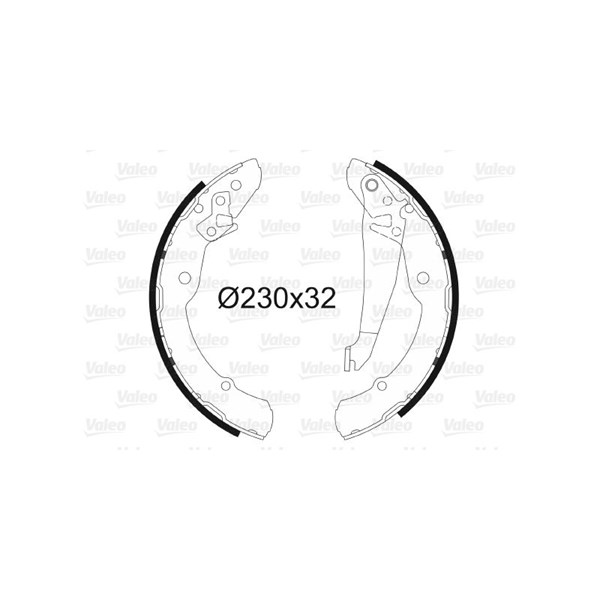 Bromsbackar, sats, Bakaxel Valeo 562641 VALEO