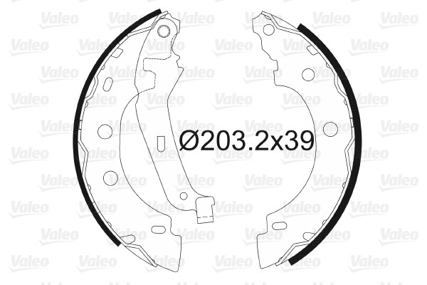 Bromsbackar, sats, Bakaxel Valeo 562642 VALEO