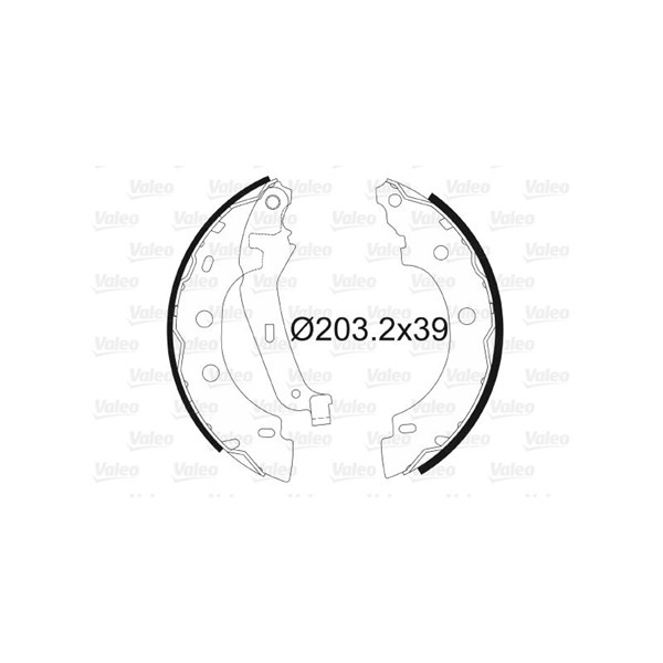 Bromsbackar, sats, Bakaxel Valeo 562642 VALEO