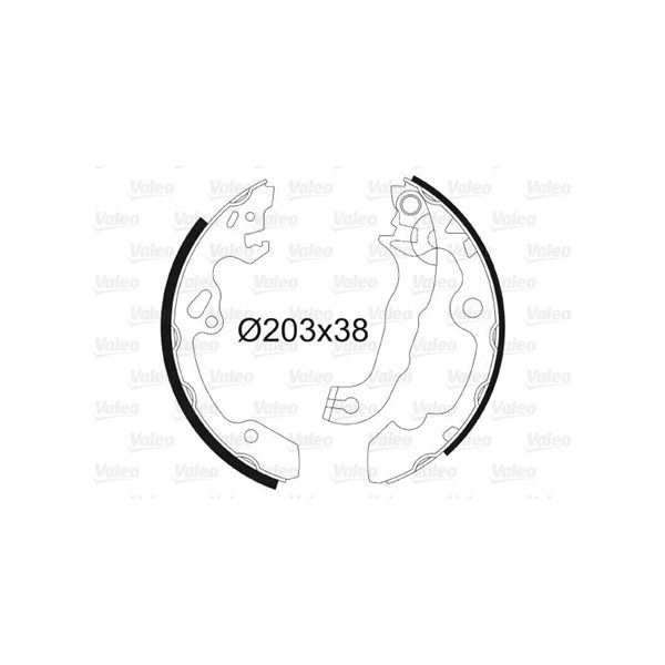 Bromsbackar, sats, Bakaxel Valeo 562648 VALEO