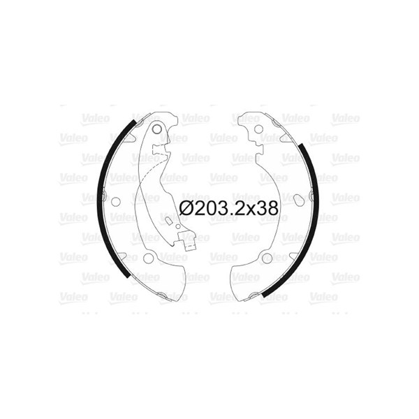 Bromsbackar, sats, Bakaxel Valeo 562649 VALEO