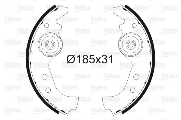 Bromsbackar, sats, Bakaxel, Framaxel Valeo 562761 VALEO