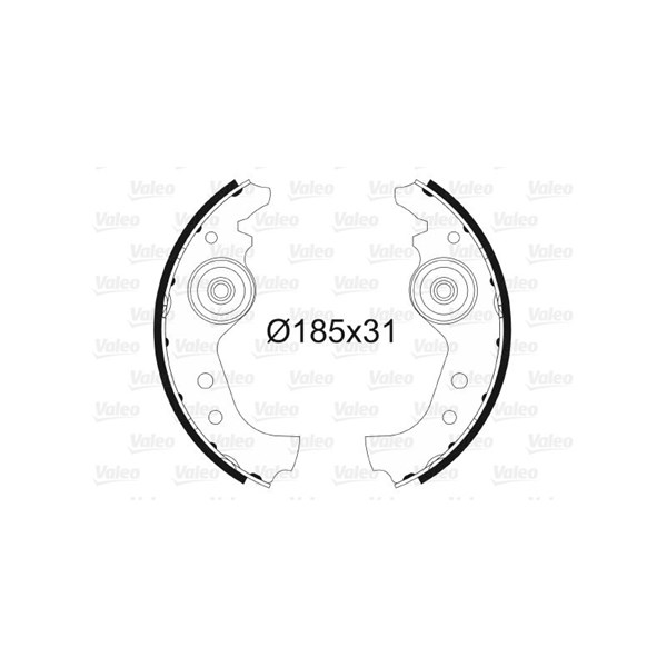 Bromsbackar, sats, Bakaxel, Framaxel Valeo 562761 VALEO
