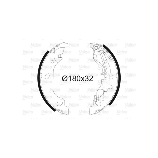 Bromsbackar, sats, Bakaxel Valeo 562770 VALEO