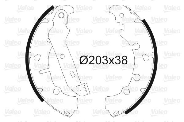 Bromsbackar, sats, Bakaxel Valeo 562772 VALEO