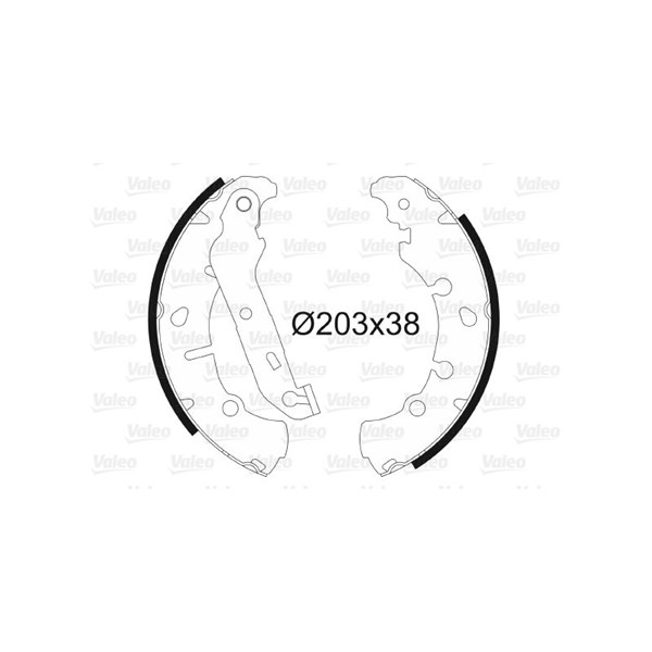 Bromsbackar, sats, Bakaxel Valeo 562772 VALEO Bromsbackar, sats, Bakaxel Valeo 562772 VALEO