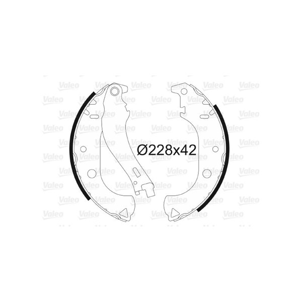 Bromsbackar, sats, Bakaxel Valeo 562806 VALEO