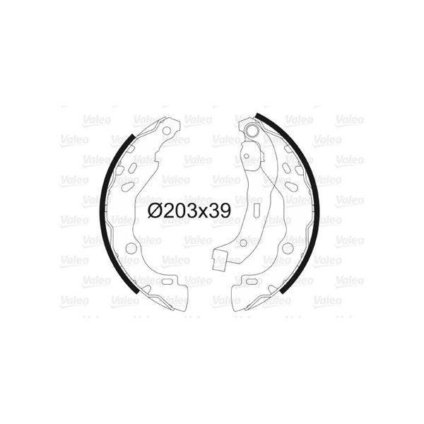 Bromsbackar, sats, Bakaxel Valeo 562810 VALEO
