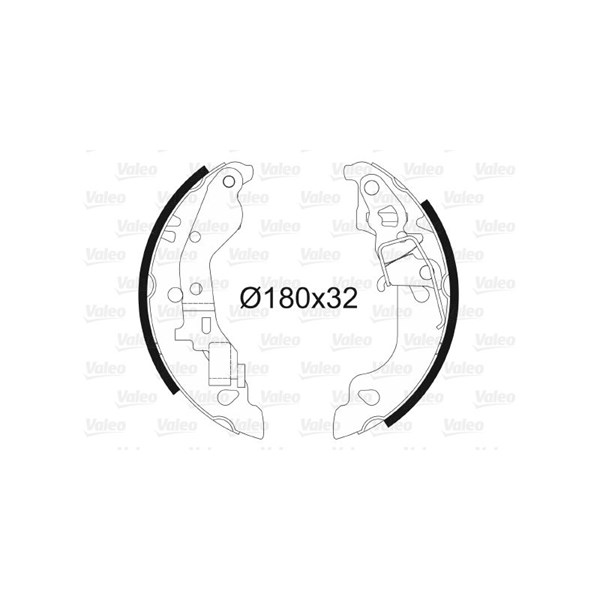 Bromsbackar, sats, Bakaxel Valeo 562990 VALEO