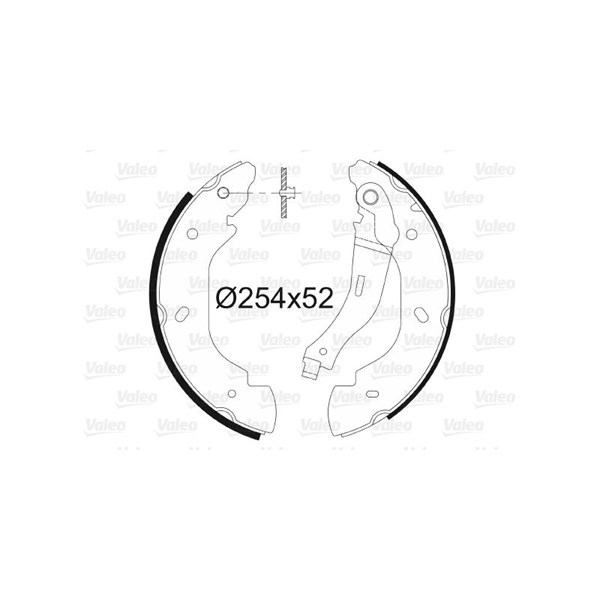 Bromsbackar, sats, Bakaxel Valeo 564023 VALEO