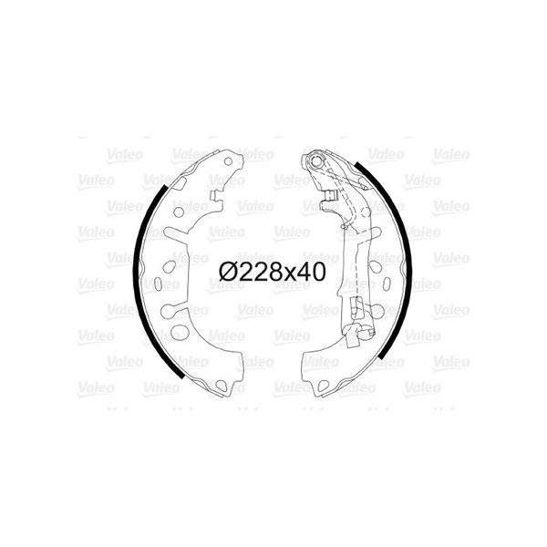 Bromsbackar, sats, Bakaxel Valeo 564064 VALEO