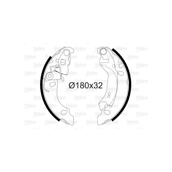 Bromsbackar, sats, Bakaxel Valeo 564081 VALEO Bromsbackar, sats, Bakaxel Valeo 564081 VALEO