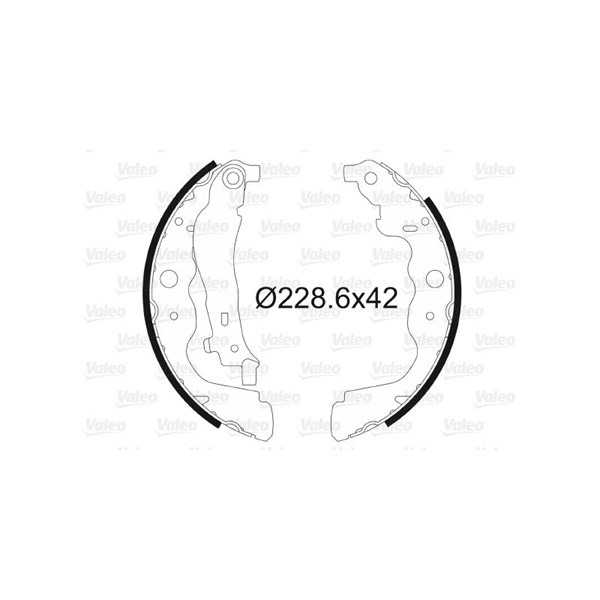 Bromsbackar, sats, Bakaxel Valeo 564104 VALEO