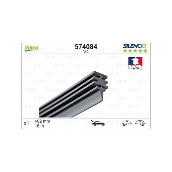 Torkargummi, Bak Valeo 574084 VALEO Torkargummi, Bak Valeo 574084 VALEO