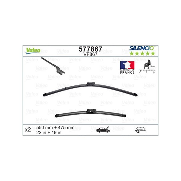 Torkarblad, Fram Valeo 577867 VALEO Torkarblad, Fram Valeo 577867 VALEO