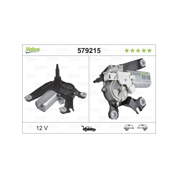 Torkarmotor 12V, Bak Valeo 579215 VALEO