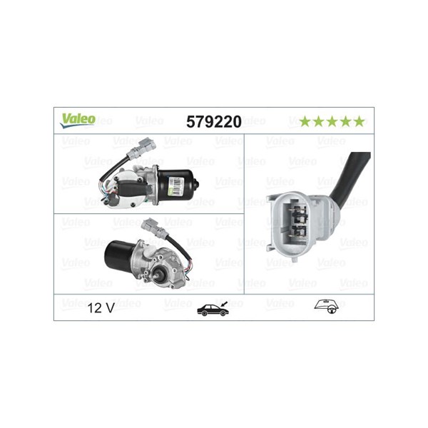 Torkarmotor 12V, Fram Valeo 579220 VALEO