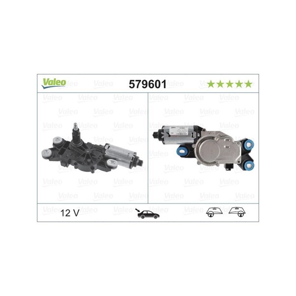 Torkarmotor 12V, Bak Valeo 579601 VALEO