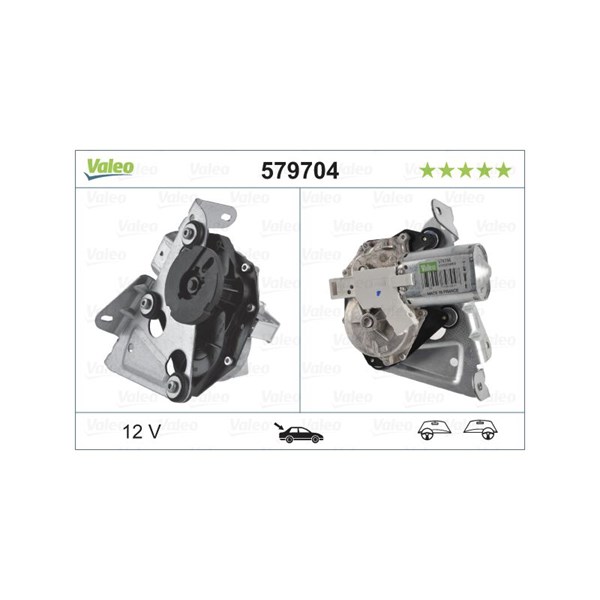Torkarmotor 12V, Bak Valeo 579704 VALEO