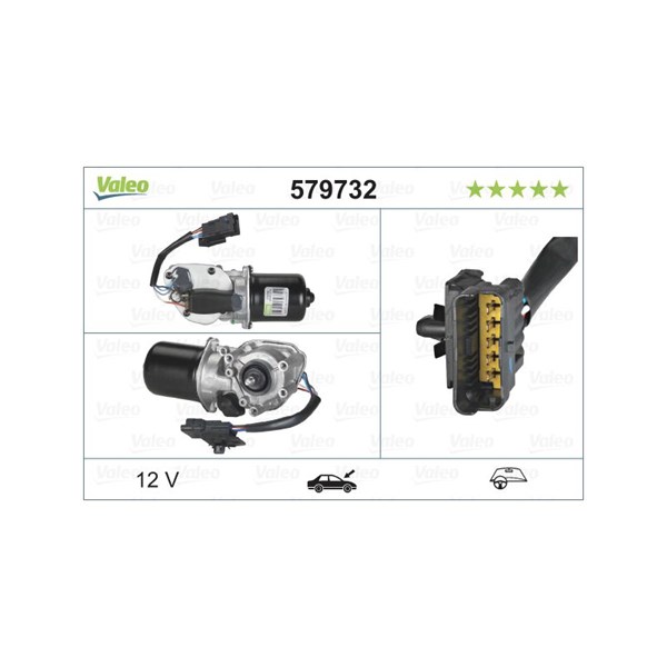 Torkarmotor 12V, Fram Valeo 579732 VALEO