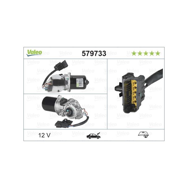 Torkarmotor 12V, Fram Valeo 579733 VALEO