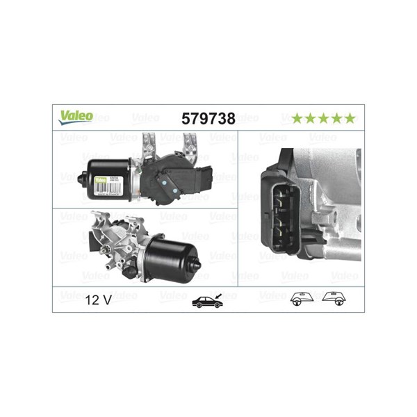Torkarmotor 12V, Fram Valeo 579738 VALEO
