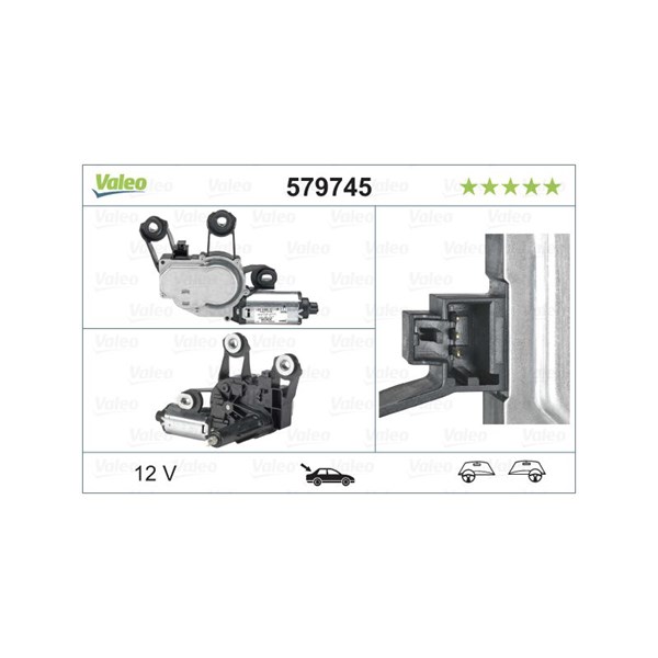 Torkarmotor 12V, Bak Valeo 579745 VALEO Torkarmotor 12V, Bak Valeo 579745 VALEO