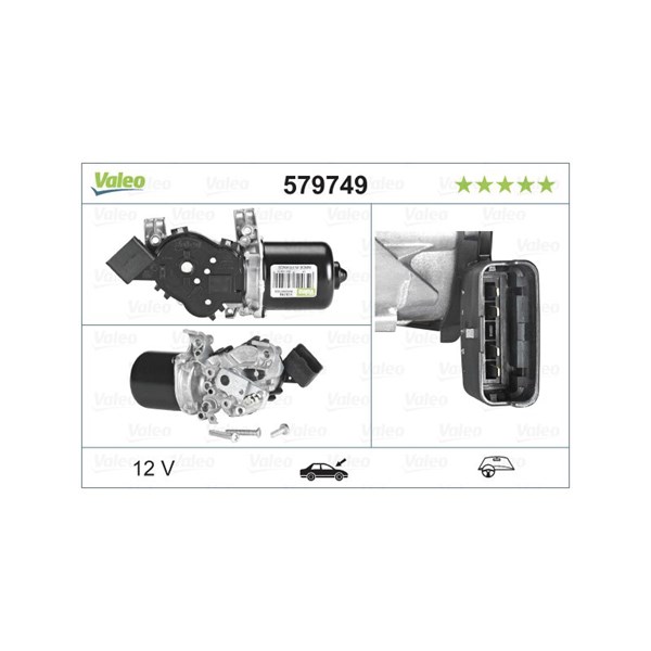 Torkarmotor 12V, Fram Valeo 579749 VALEO