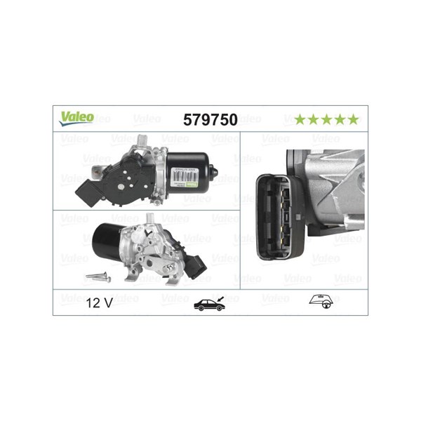 Torkarmotor 12V, Fram Valeo 579750 VALEO