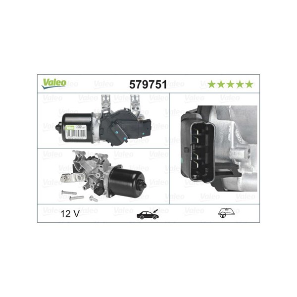 Torkarmotor 12V, Fram Valeo 579751 VALEO