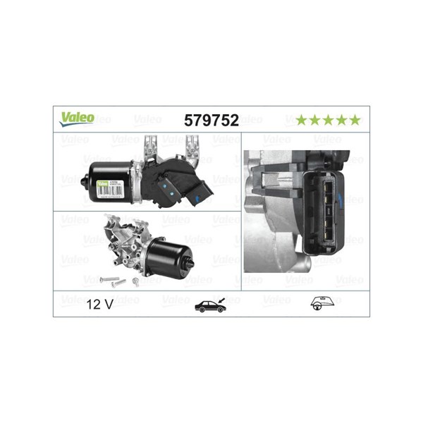Torkarmotor 12V, Fram Valeo 579752 VALEO Torkarmotor 12V, Fram Valeo 579752 VALEO