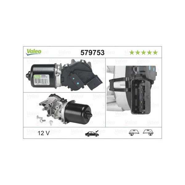 Torkarmotor 12V, Fram Valeo 579753 VALEO