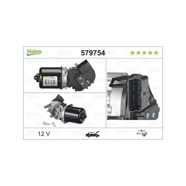 Torkarmotor 12V, Fram Valeo 579754 VALEO
