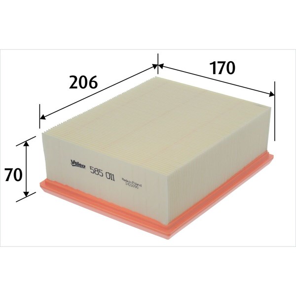 Luftfilter Valeo 585011 VALEO