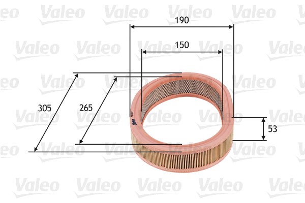 Luftfilter Valeo 585627 VALEO Luftfilter Valeo 585627 VALEO
