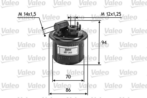 Bränslefilter Valeo 587203 VALEO