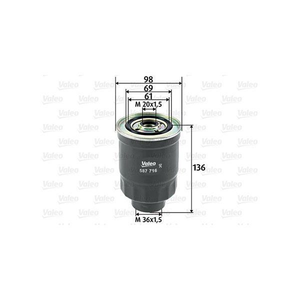 Bränslefilter Valeo 587716 VALEO Bränslefilter Valeo 587716 VALEO