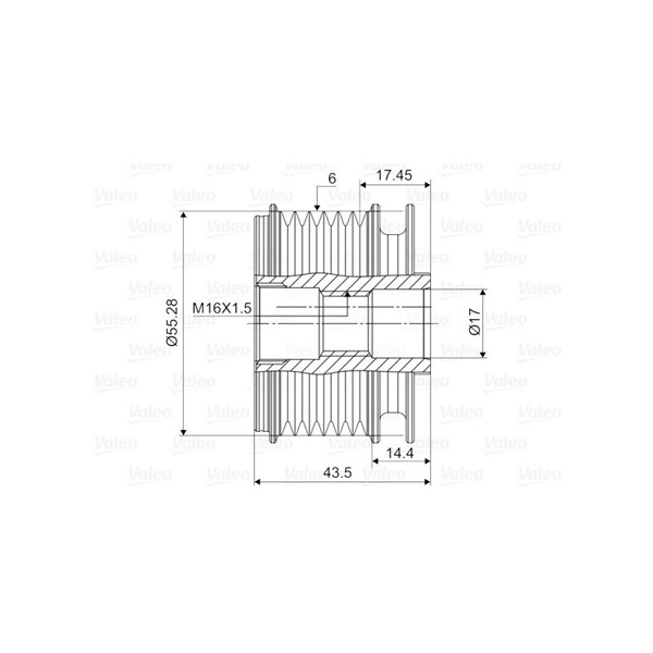 Frihjulskoppling, generator Valeo 588004 VALEO
