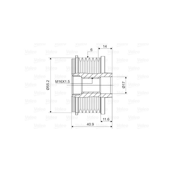 Frihjulskoppling, generator Valeo 588005 VALEO Frihjulskoppling, generator Valeo 588005 VALEO