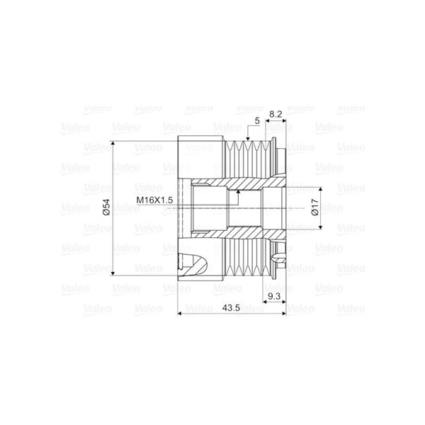 Frihjulskoppling, generator Valeo 588007 VALEO Frihjulskoppling, generator Valeo 588007 VALEO