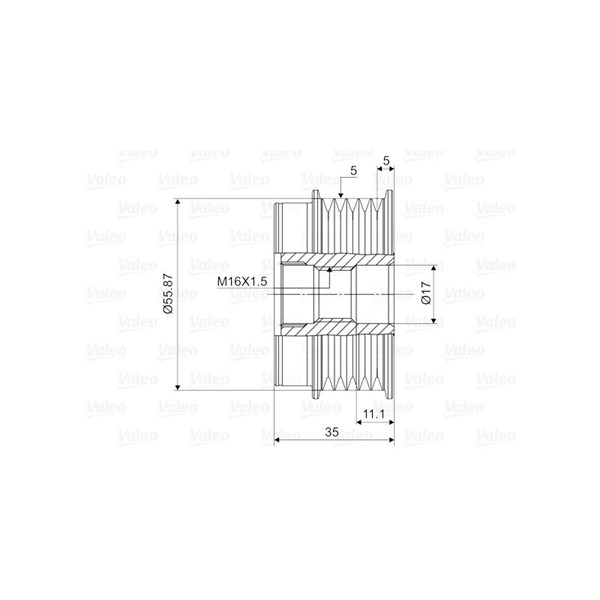 Frihjulskoppling, generator Valeo 588008 VALEO Frihjulskoppling, generator Valeo 588008 VALEO