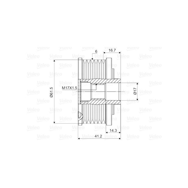 Frihjulskoppling, generator Valeo 588009 VALEO Frihjulskoppling, generator Valeo 588009 VALEO