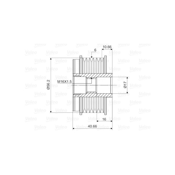 Frihjulskoppling, generator Valeo 588010 VALEO Frihjulskoppling, generator Valeo 588010 VALEO