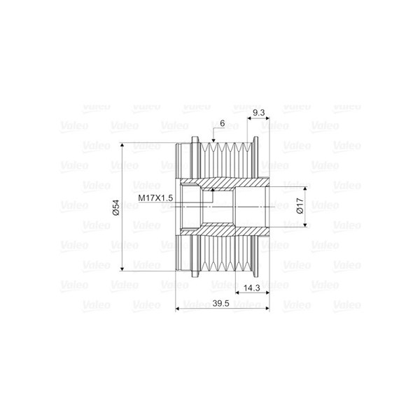 Frihjulskoppling, generator Valeo 588012 VALEO Frihjulskoppling, generator Valeo 588012 VALEO