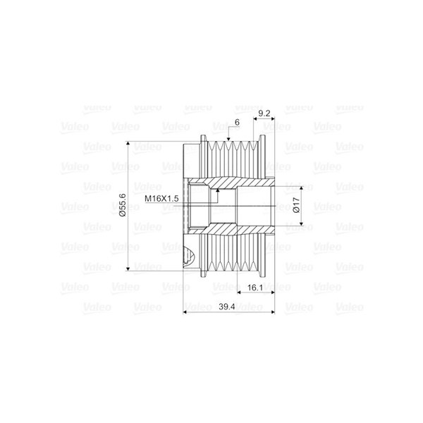 Frihjulskoppling, generator Valeo 588013 VALEO